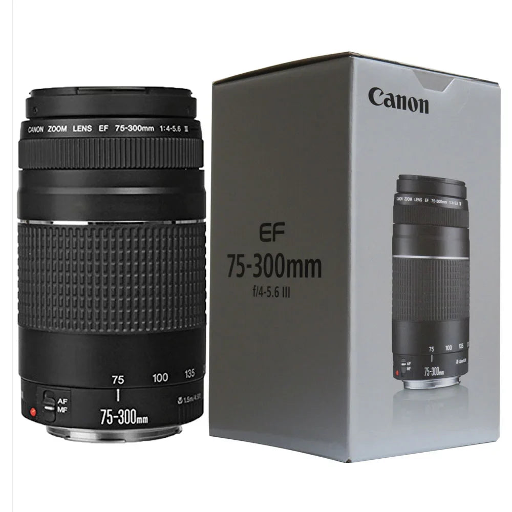 Canon  75-300mm f/4.0-5.6  Lens + 58mm  Filter + Lens Pen + Cap Holder