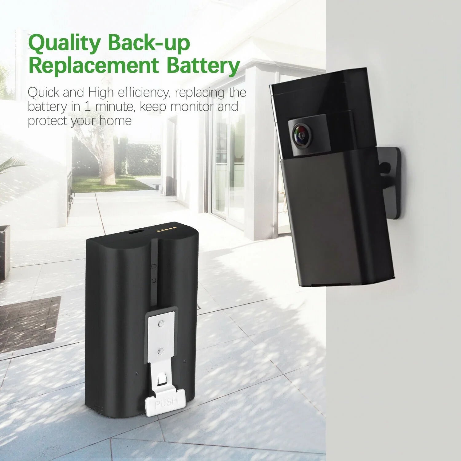 3-Pack Rechargeable Doorbell Replacement Battery Compatible with Ring Video Doorbell 2/3/3 Plus/4, Spotlight Cam, Stick Up Cam, for Ring Doorbell Camera, Backup Batteries 6040mAh 3.65V