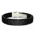 amangny Keep Calm and Let The Compliance Officer Husband. Black Glidelock Clasp Bracelet, Husband Engraved Bracelet, Motivational for Husband