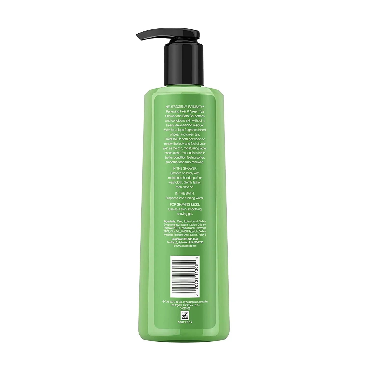 3 Pack Neutrogena Rainbath Pear and Green Tea Shower and Bath Gel 16 Ounce