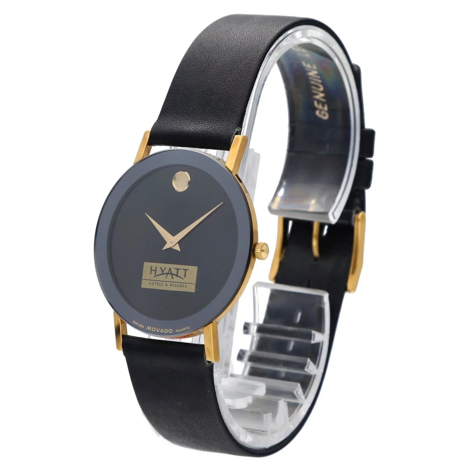 Movado 87.40.882L Museum Hyatt Ultra-Thin 30mm Leather Quartz Wrist Watch