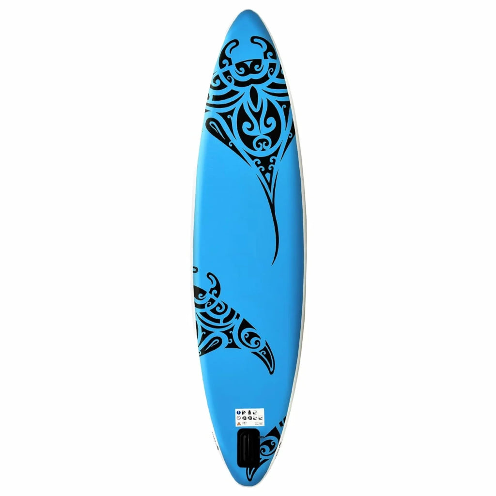 Inflatable Paddleboard Set 126"x29.9"x5.9" Blue