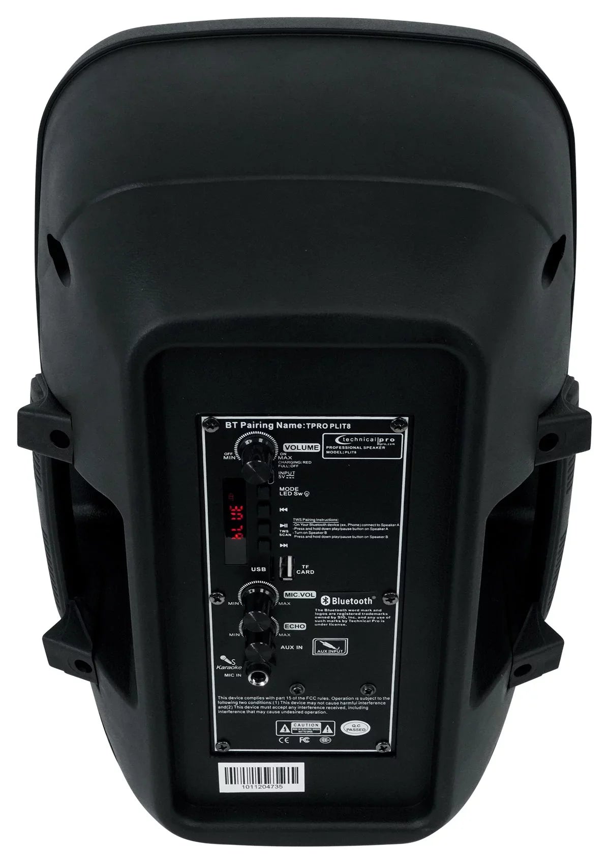 (2) Technical Pro  Portable 8" Bluetooth  Party Speakers+Wireless Link