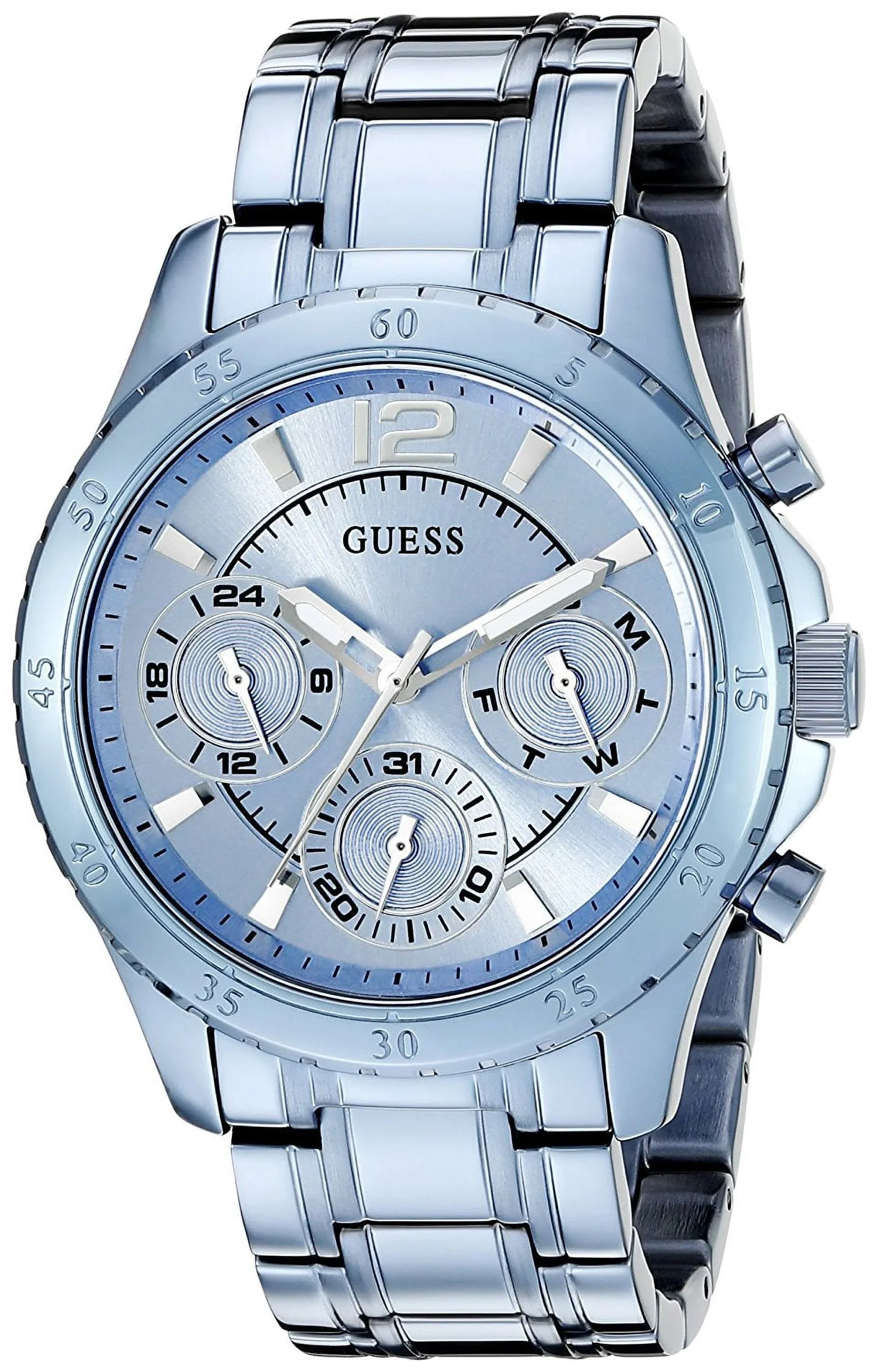 Iconic Sky Blue Stainless Steel Multi-Function Ladies Watch