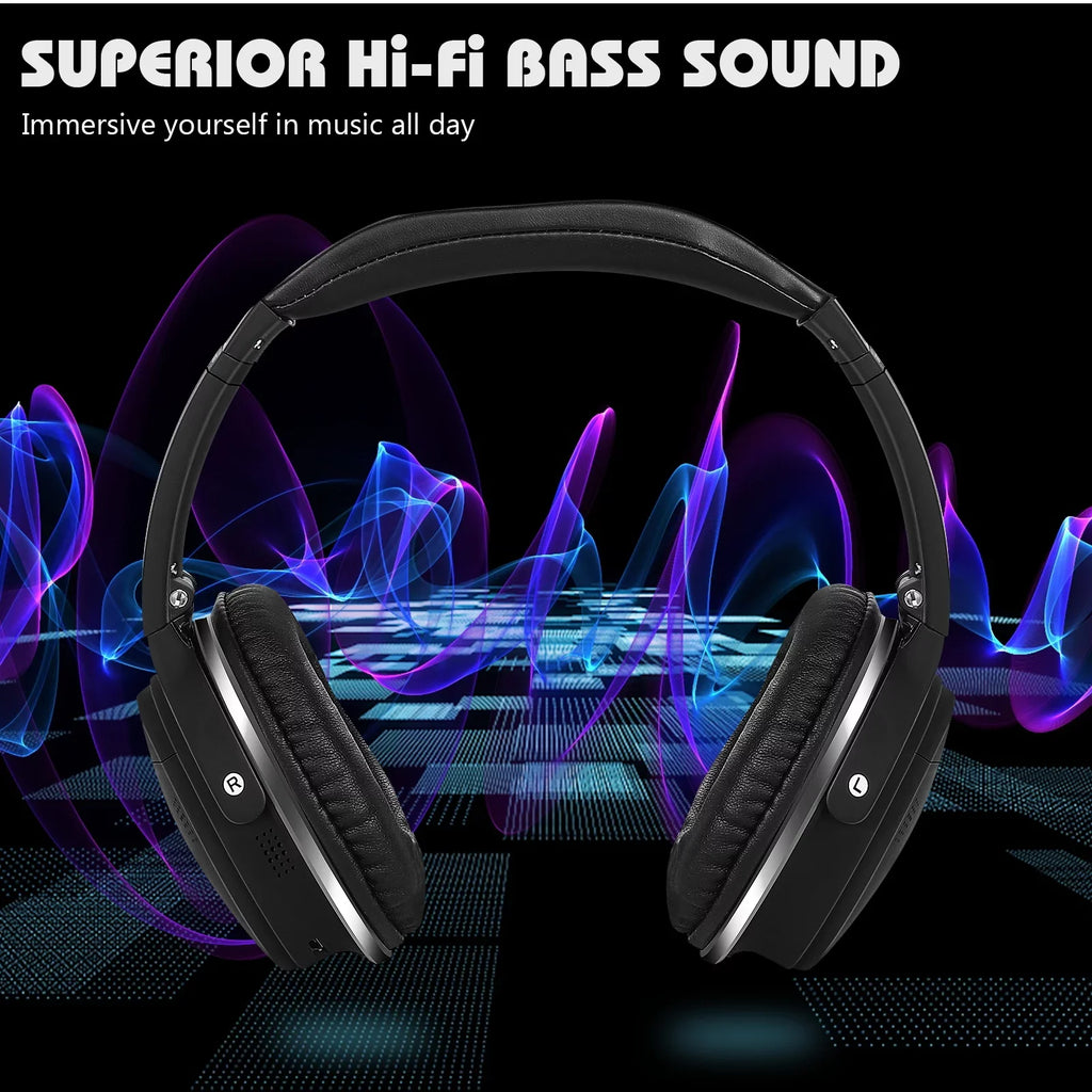 UrbanX  Wireless Bluetooth Stereo Earphones with High Resolution Audio, Deep Bass, Superior Comfort Over The Ear Headphones with Mic for  Wildfire  Phone Call Support