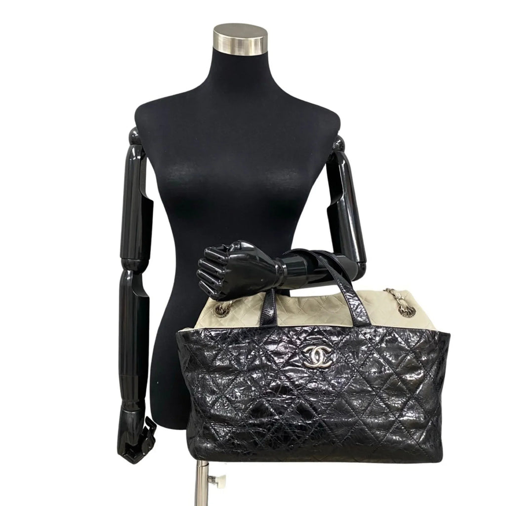 Pre-Owned  Chanel Matelasse Patent Leather 2way Handbag Chain Shoulder Bag Black 20309 (Good)