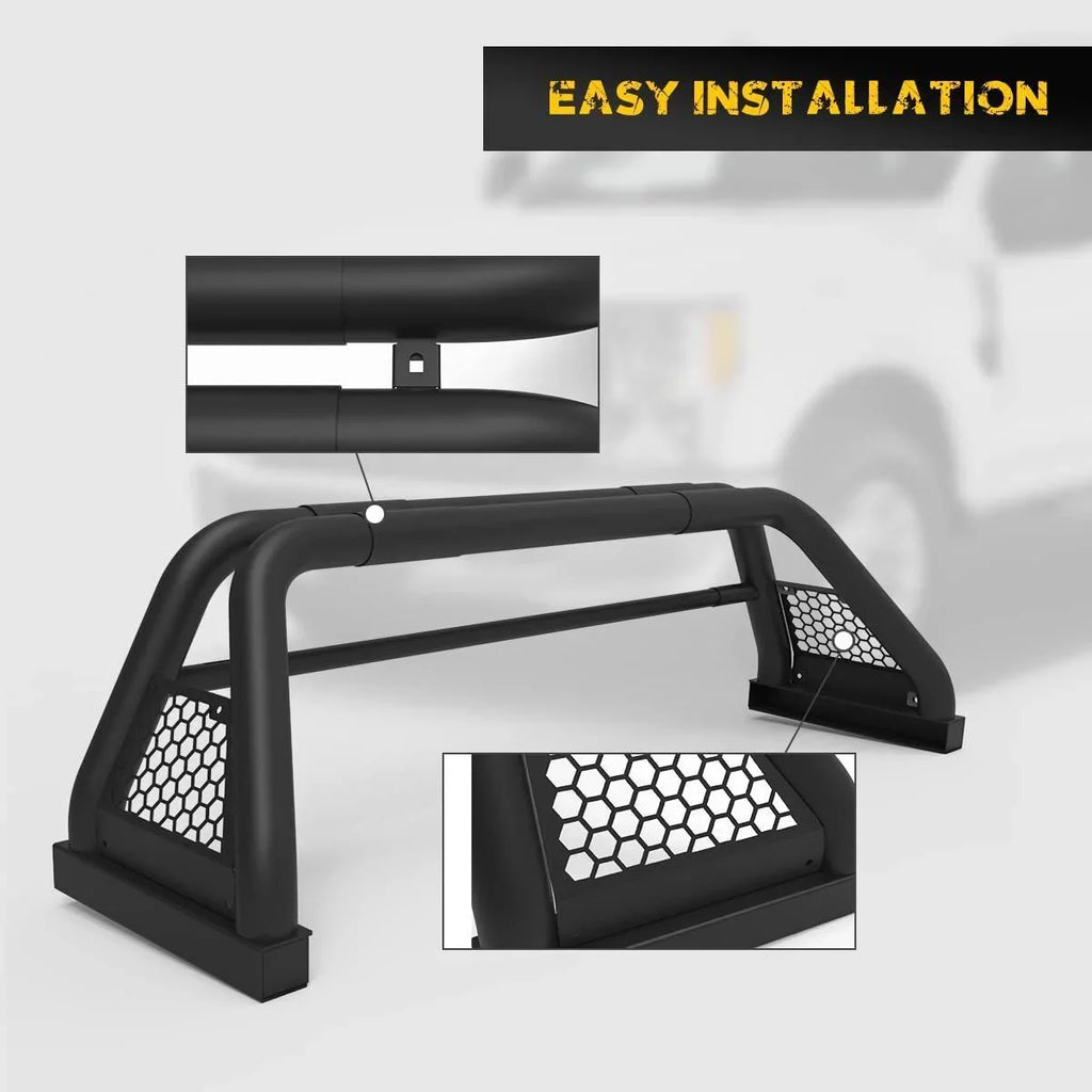 62.9-74.7" Adjustable Truck Roll Sport Bar Chase Rack Bed Bar Fit For 1999-2013 and 2019-2023 Chevy silverado/ sierra