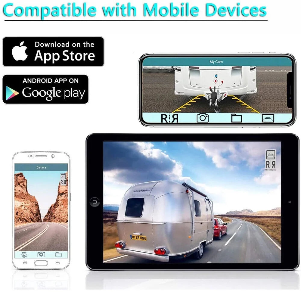 9600mAh Magnetic WiFi Camera - Premium Wireless Backup, Comprehensive Front/Rear Vehicle Views