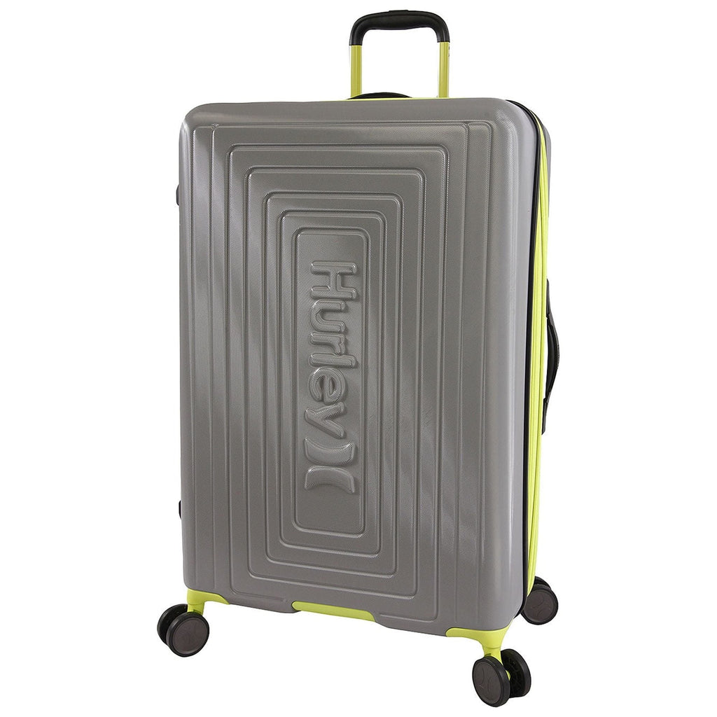 Hurley Suki Hardside Spinner Luggage Light Gray Neon 29