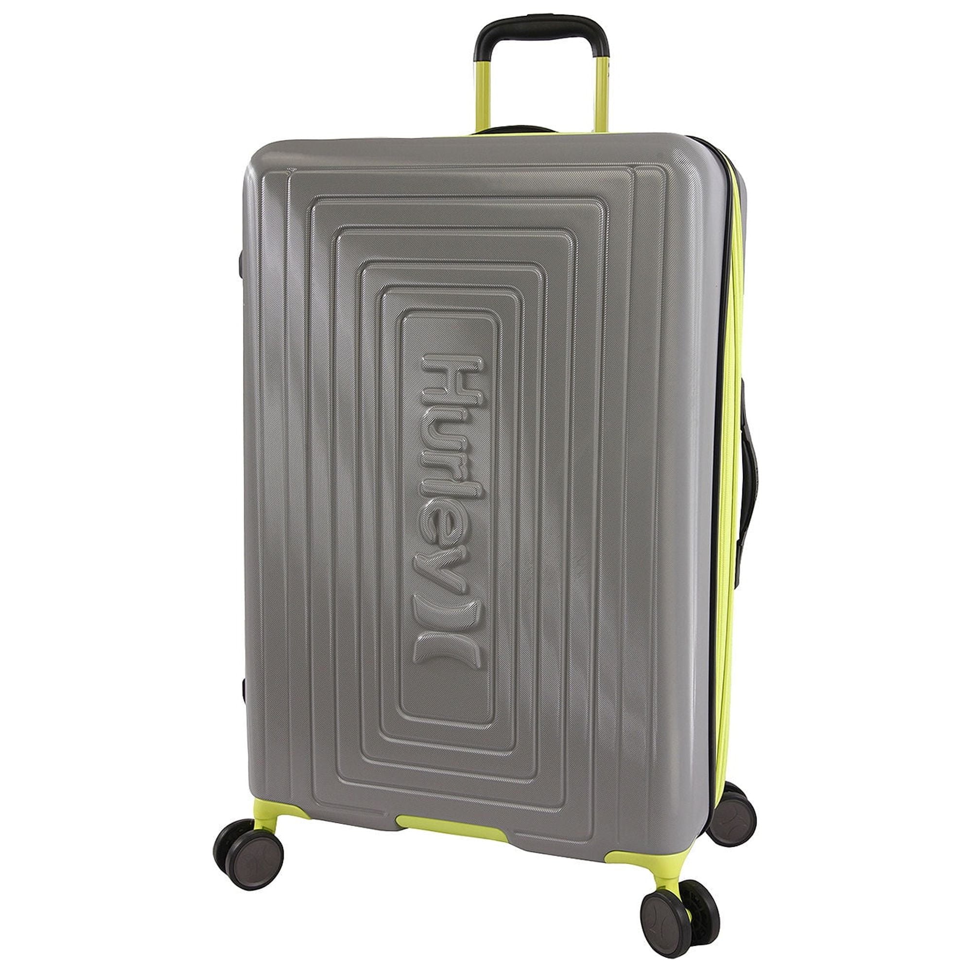 Hurley Suki Hardside Spinner Luggage Light Gray Neon 29