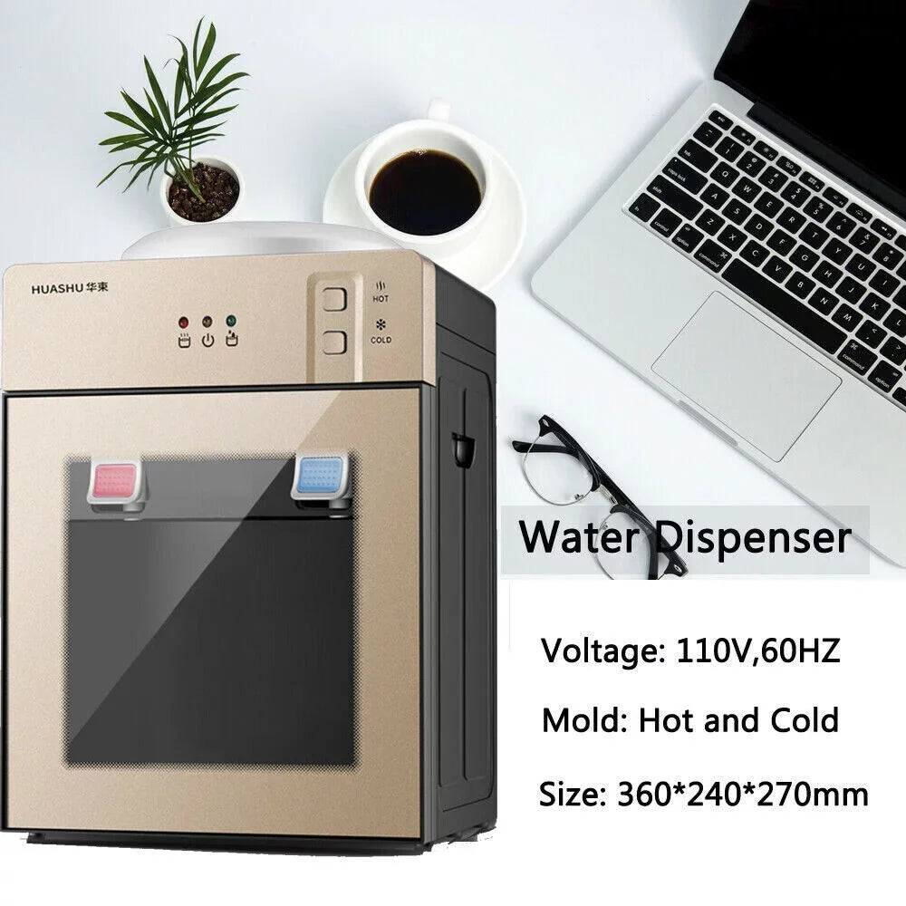 5 Gallon Electric Hot Cold Water Dispenser Top Loading Stainless Steel for Home Office