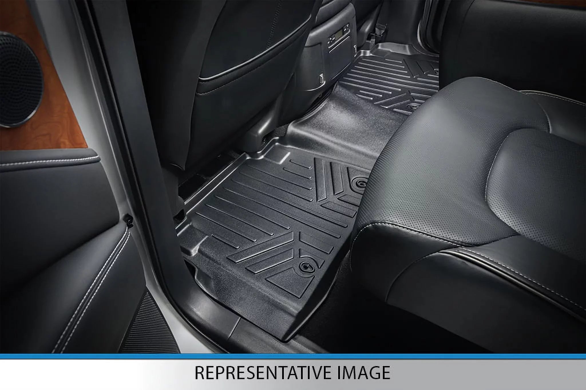 Smartliner -- Floor Mats & Cargo Liner Set with 2nd Row Bucket Seats without Center Console for 2011-2017 Ford Expedition, Black