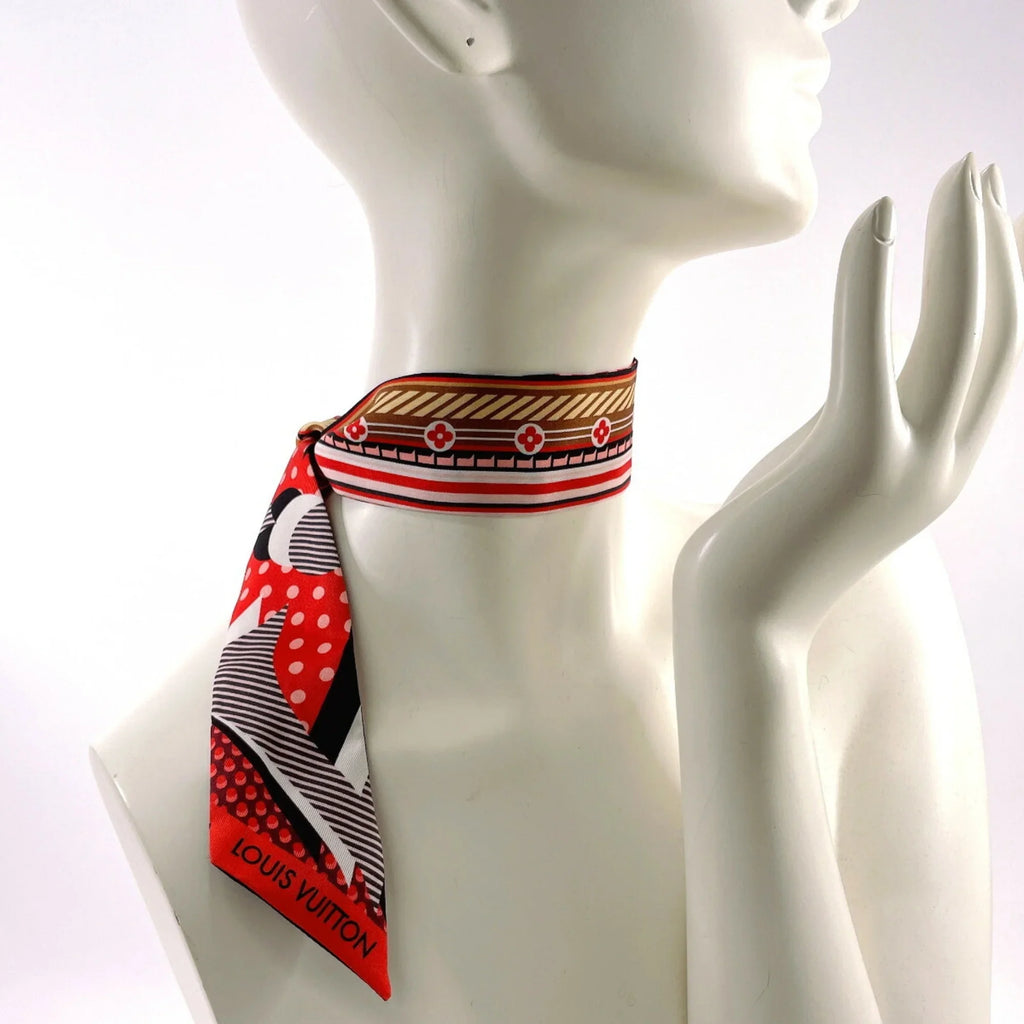 Pre-Owned Louis Vuitton Bandeau  Pop  Scarf Silk    Women's Red (Good)