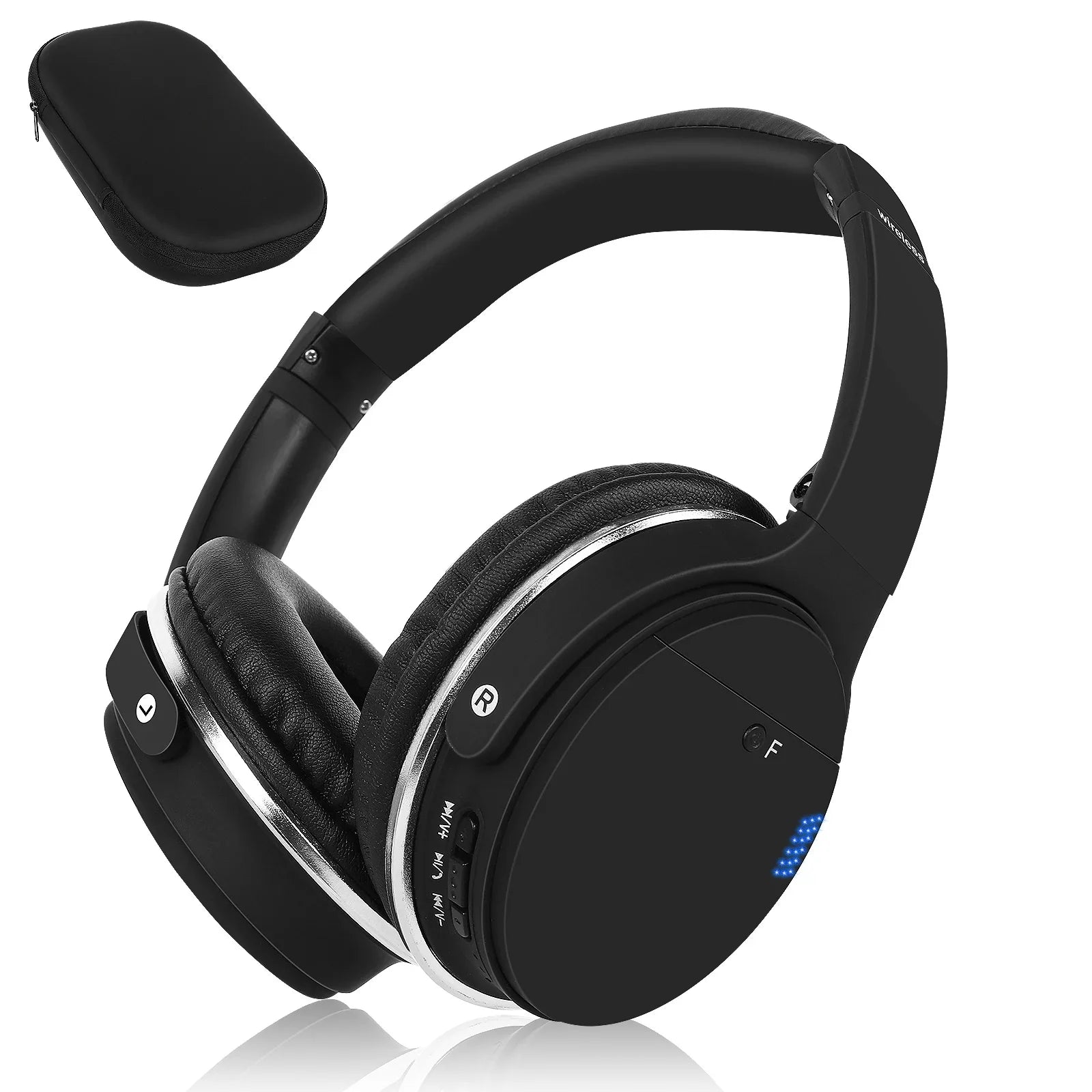 UrbanX  Wireless Bluetooth Stereo Earphones with High Resolution Audio, Deep Bass, Superior Comfort Over The Ear Headphones with Mic for  Wildfire  Phone Call Support