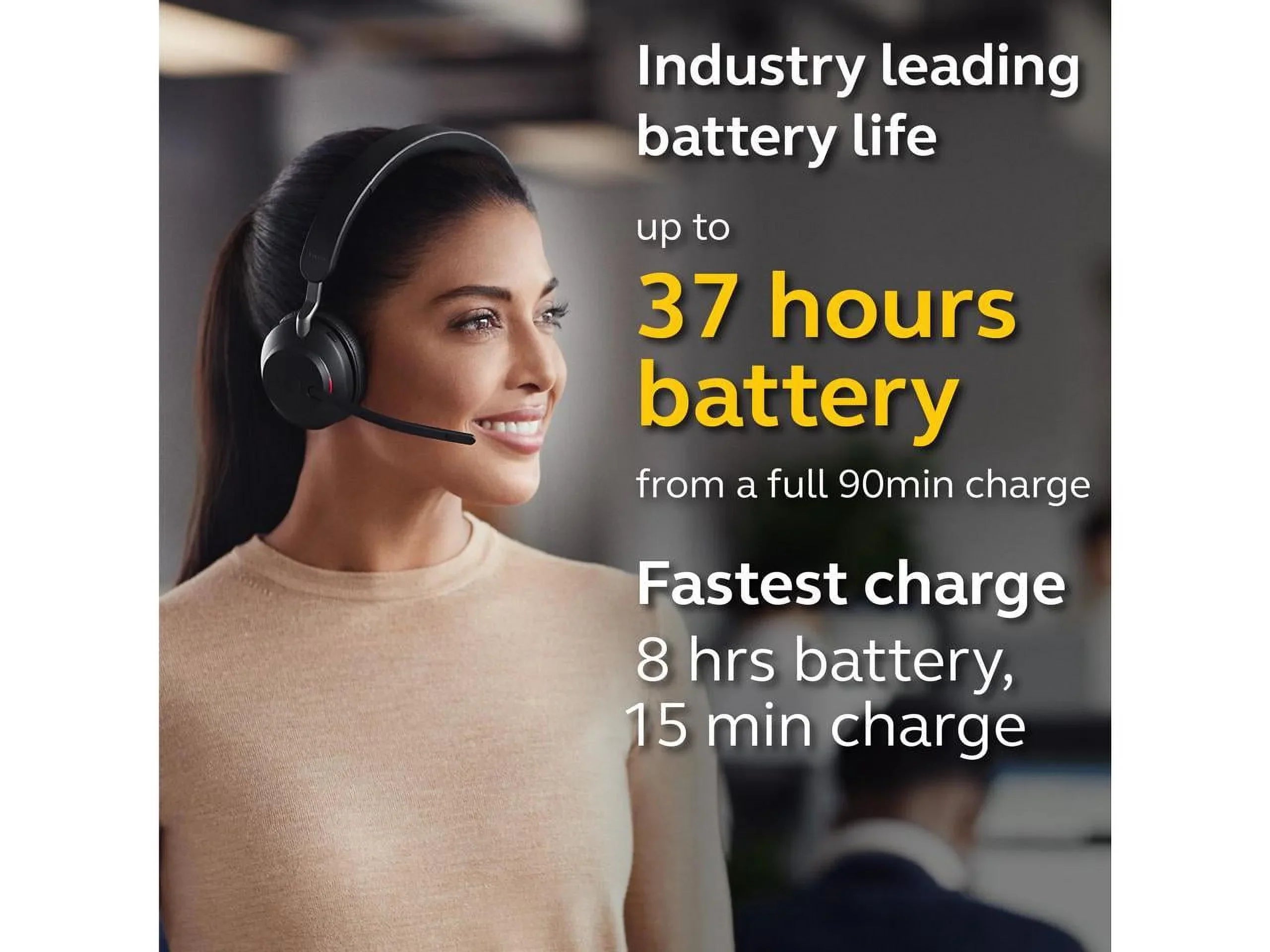 Jabra Evolve2 65 -  Mono with Charging Stand - Black Wireless Headset / Music Headphones