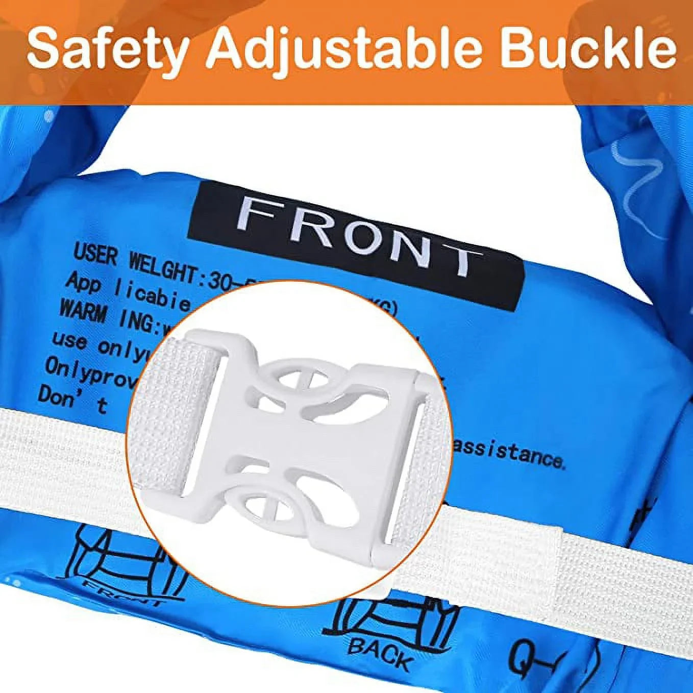 Kids Swim Life Jacket Vest for Toddler 22-66 lbs Swimming Pool, Adjustable Strap Swimming Jacket with Swimming Goggle for Girls & Boys 3-14yrs, Suitable for Learning Swim Training Equipment