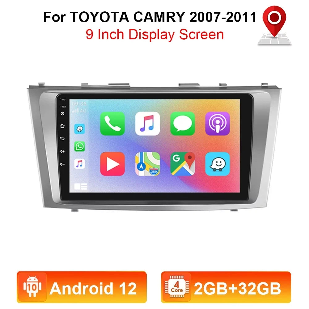 Jahy2Tech 2+32G Android 11 Car Stereo, 9 Inch   Touch Screen Car Radio Wireless CarPlay Android Auto for Toyota Camry 2006-2011