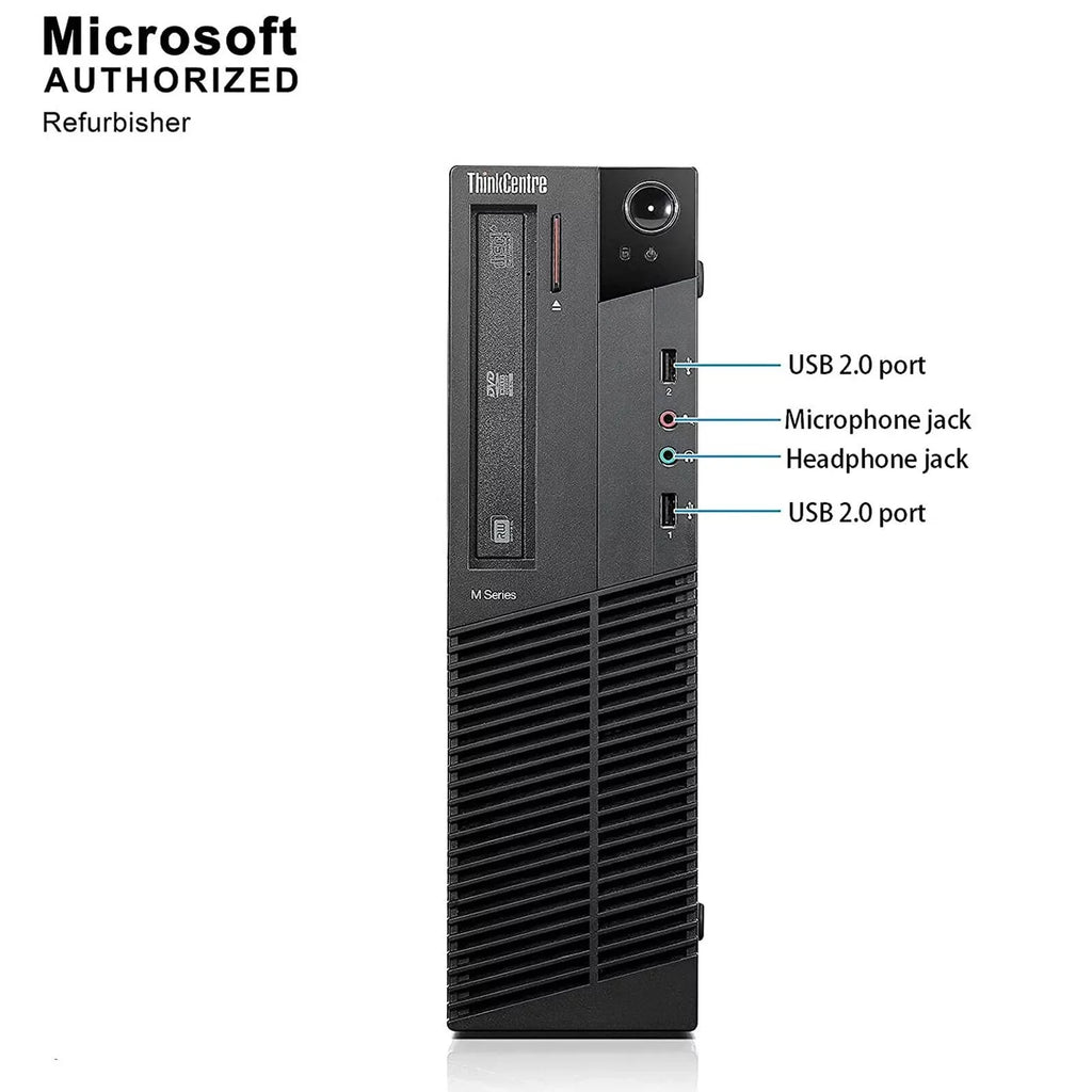 Pre-Owned Lenovo  Desktop Computer  - Intel Quad-Core i5, 1TB , 4GB  , Windows 10 Pro, , , 22in Monitor,  Keyboard and Mouse (Refurbished: Good)
