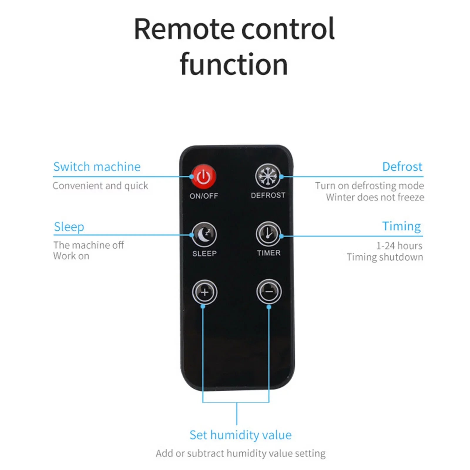 500ml Remote Control Bedroom Dehumidifier Mini Home Air Dryer Damp Moisture Free