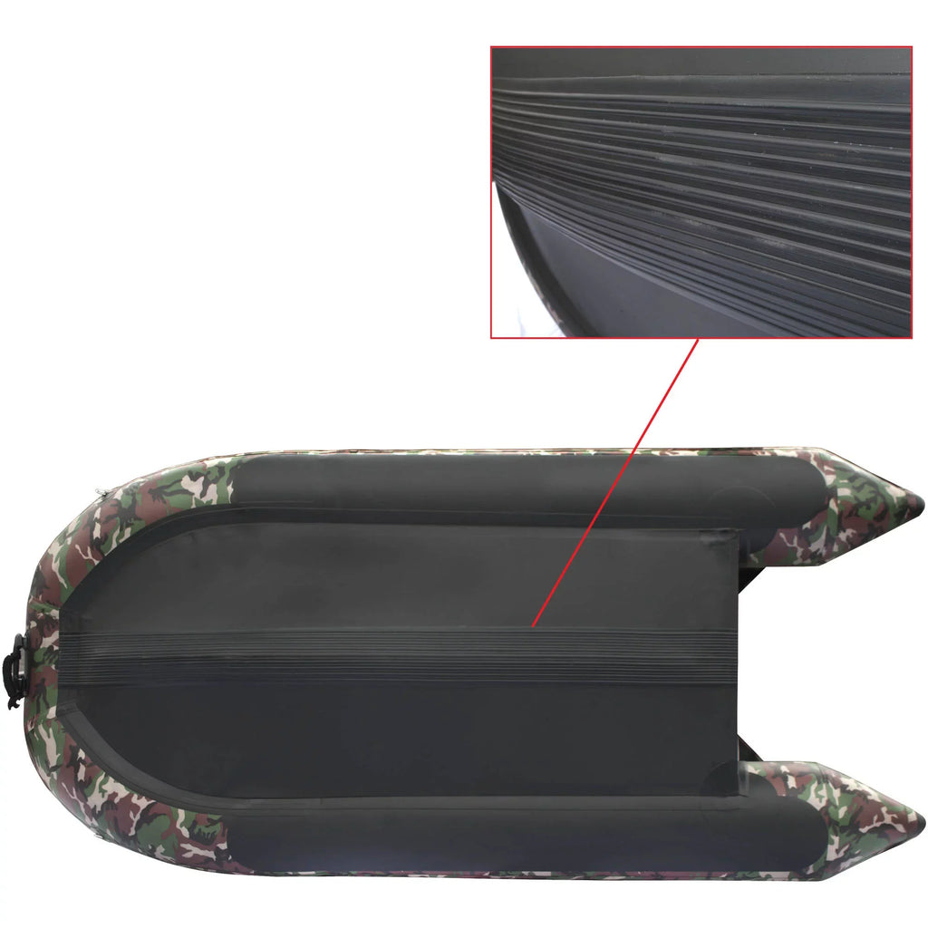 Inflatable Fishing Boat 4-Person Raft 10.5 feet - Camouflage