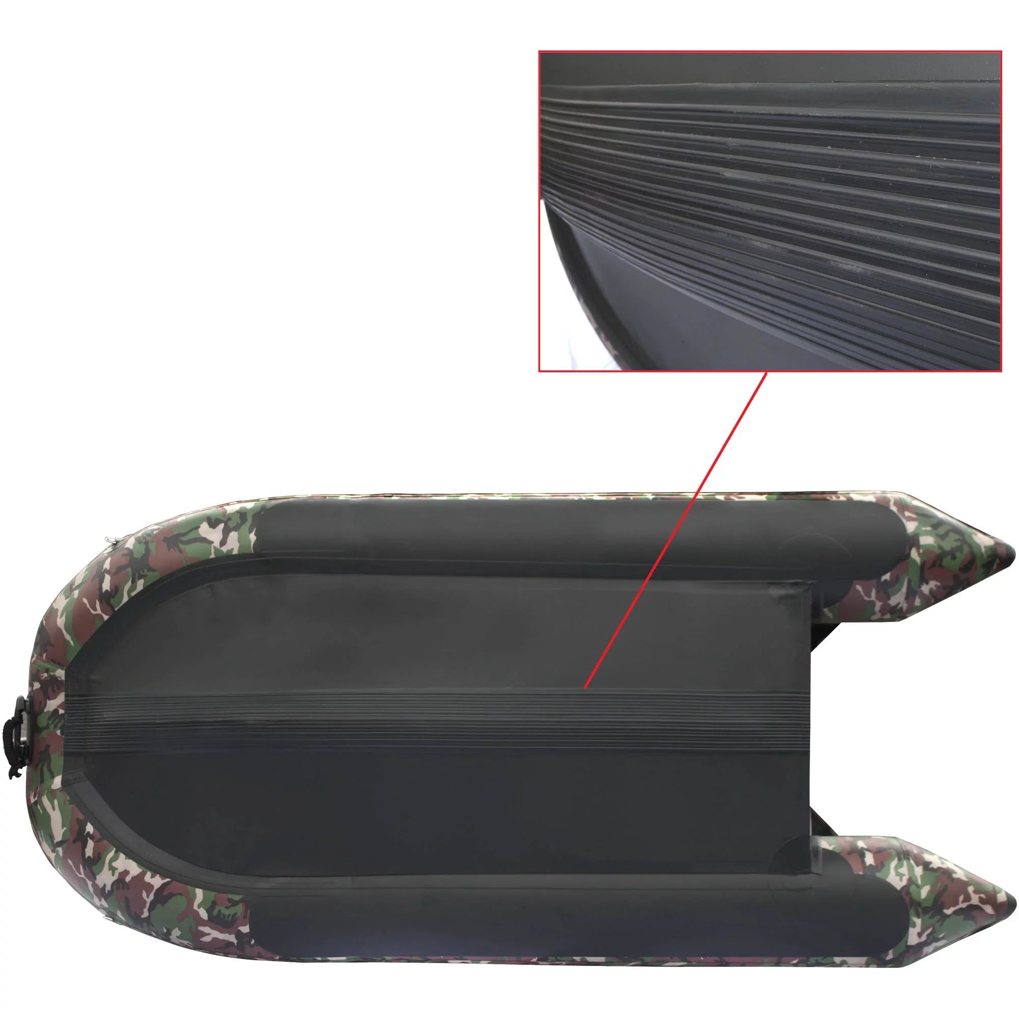 Inflatable Fishing Boat 4-Person Raft 10.5 feet - Camouflage