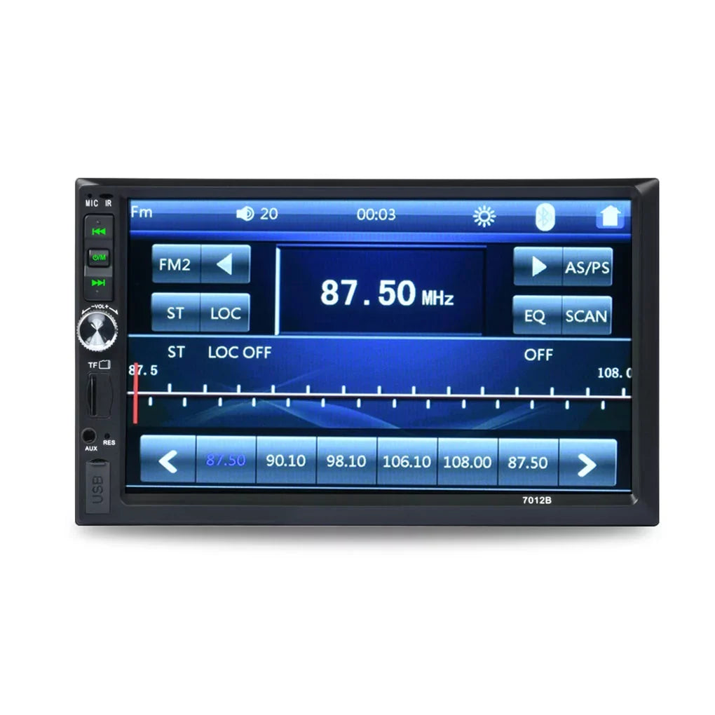 7" Double Din Radio Car Stereo Bluetooth  Touch Screen with Reverse Camera And Mirror Link(Both Support Android and ios System)