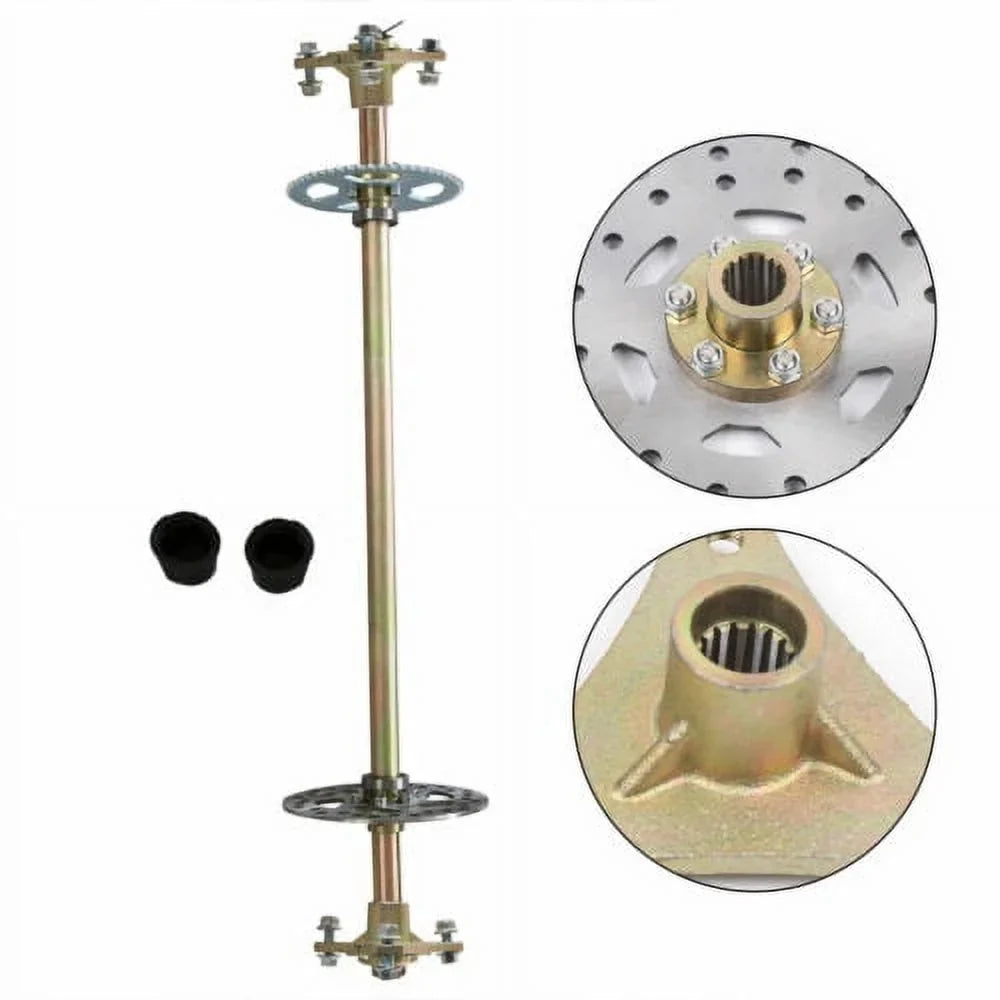 29"Go Kart Rear Live Axle Kit,Brake Assembly,Sprocket &Hub Fits Drift Trike Quad