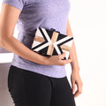 Different Craft India Wooden inlay Acrylic Designer clutch bag for women