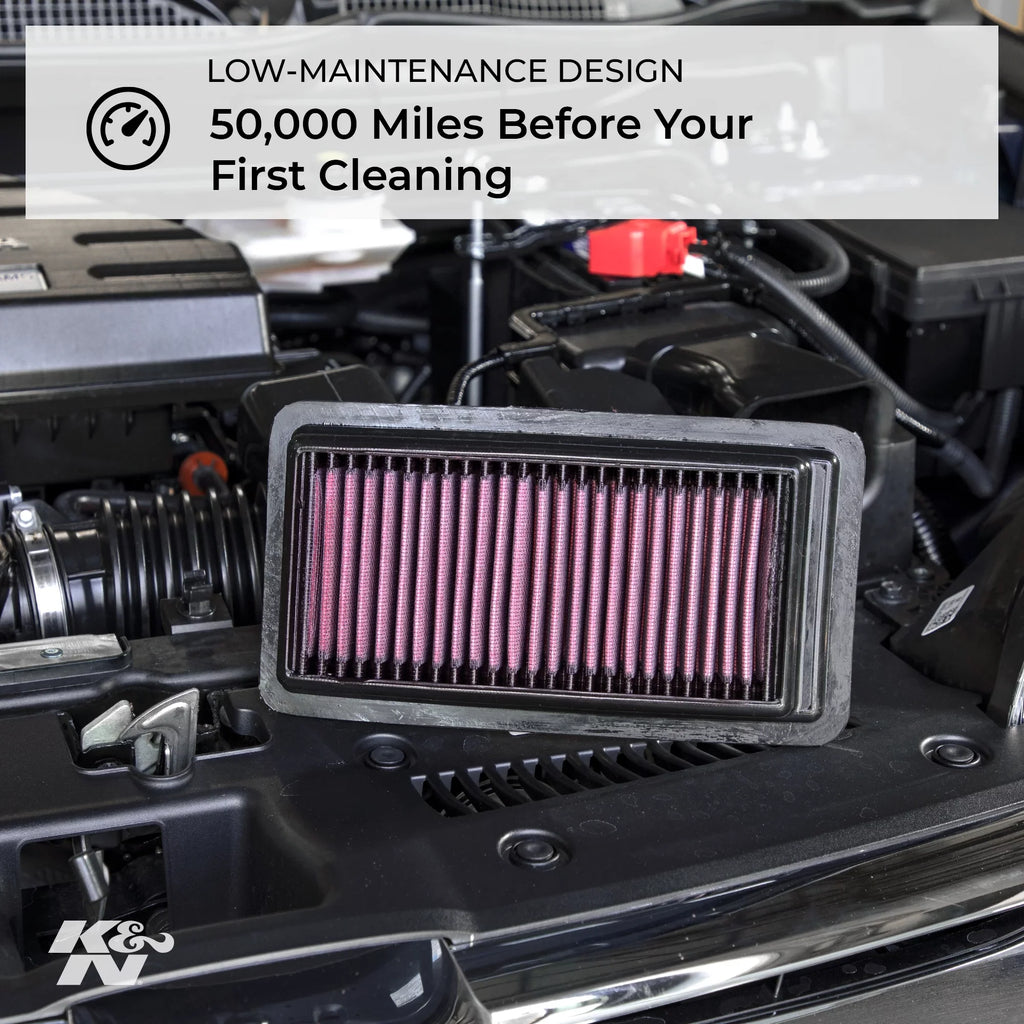 & Engine Air Filter: High Performance, Premium, Washable, Replacement Filter: 2017-2019 Chrysler Pacifica, 33-5061
