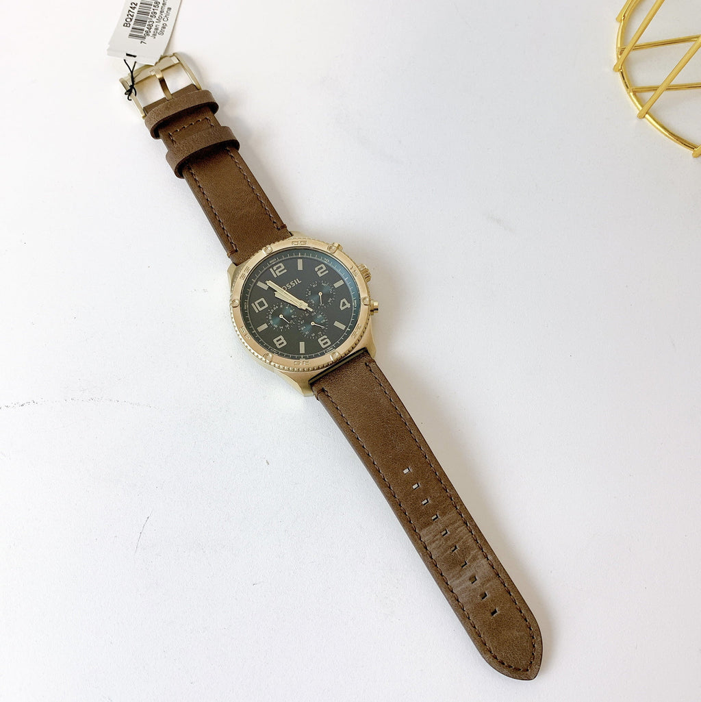 Fossil  Brox Multifunction Medium Brown Leather Watch