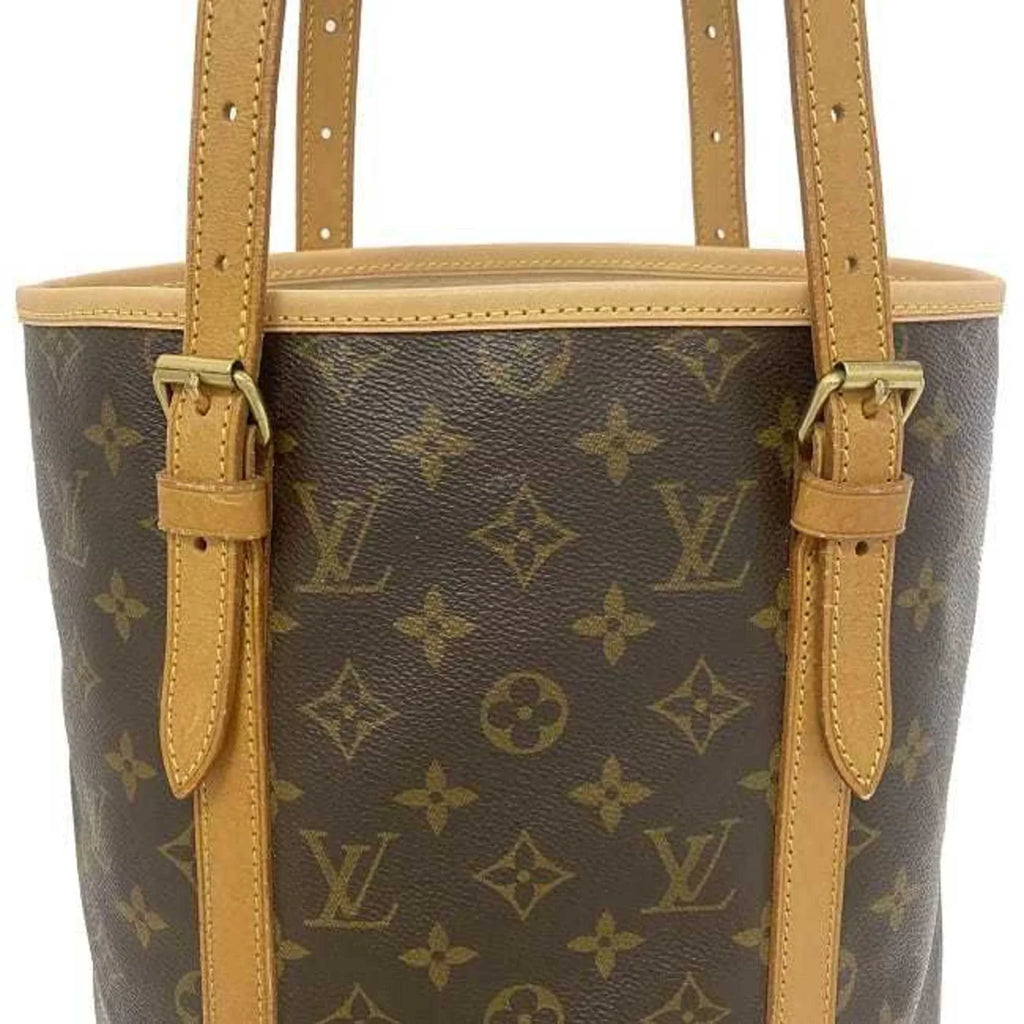 Pre-Owned Louis Vuitton Bucket  Brown Monogram  Canvas Nume Leather    Bag Women's (Fair)