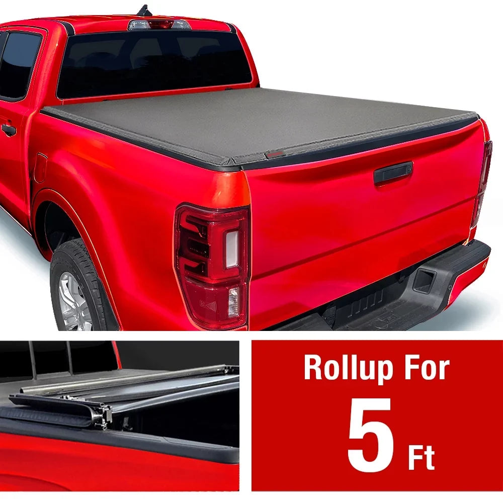 MaxMate Soft Tri-fold Truck Bed Tonneau Cover Compatible with 2019-2024 Ford Ranger | 5' (61") Bed |