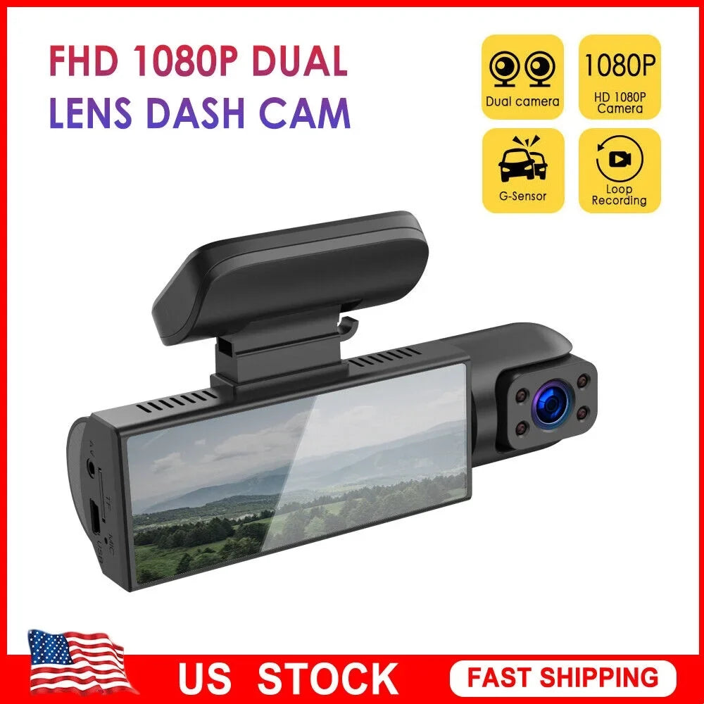 Paddsun Car  Recorder - 3.16-Inch Night Vision Dual Lens Camera for Enhanced Safety
