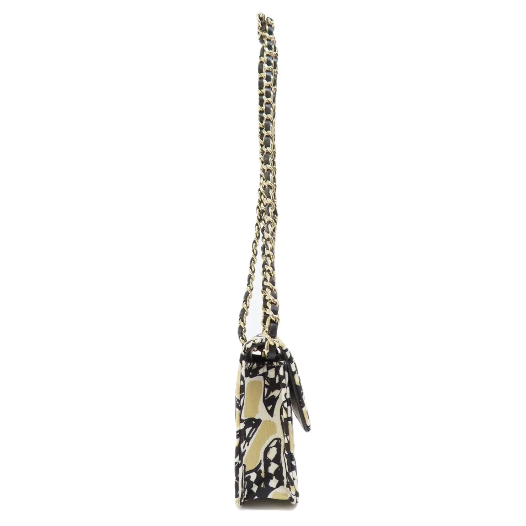 Pre-Owned Chanel Chain Shoulder Coco Mark Bag Cotton Women's  (Good)