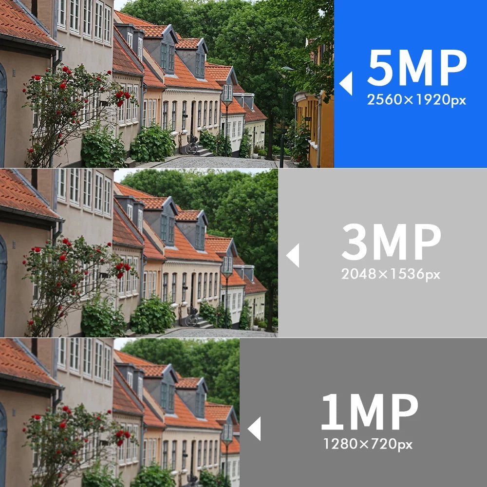 Anself 5MP Super  Camera with Audio Night Motion Detection Remote Access  Waterproof