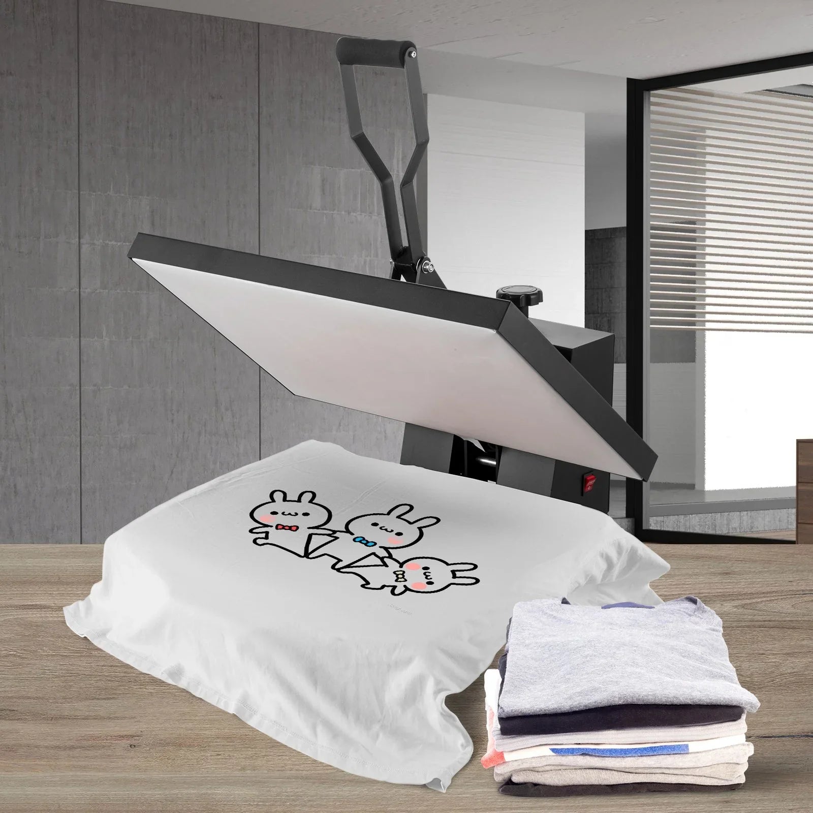 16x24 Heat Press Machine 1700W Power, Industrial Sublimation Printer for TShirt and Heat Transfer Vinyl, Easy to Use Digital Heat Press Black