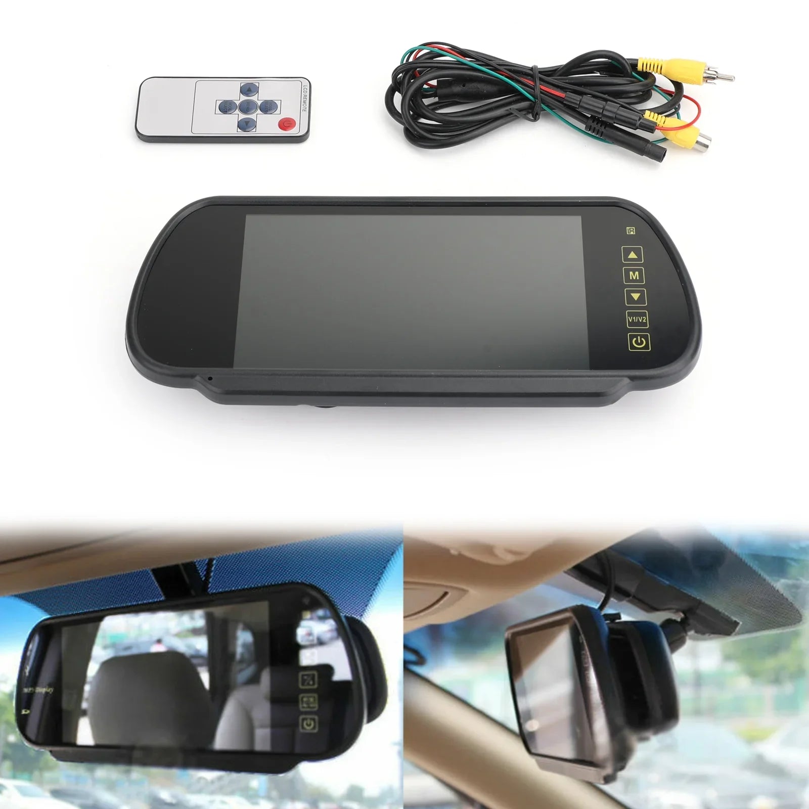 7"  Car Rear View MonitorSensors Lens Screenfor Bus Car Reversing Camera