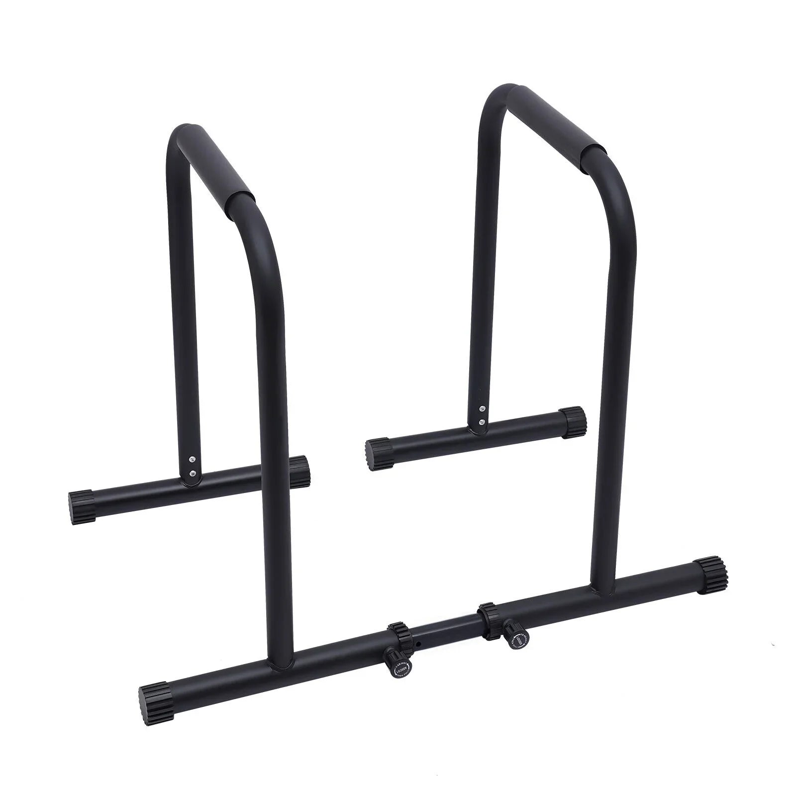 Flkoendmall Dip Stand Station Adjustable Height Upper Body Equipment for Home Gym Black
