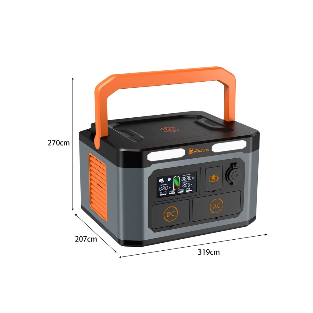 Foursun 1500W Portable Power Station by Anself, 1598.4Wh, Solar Generator for Home Backup, Emergency, Wireless charge