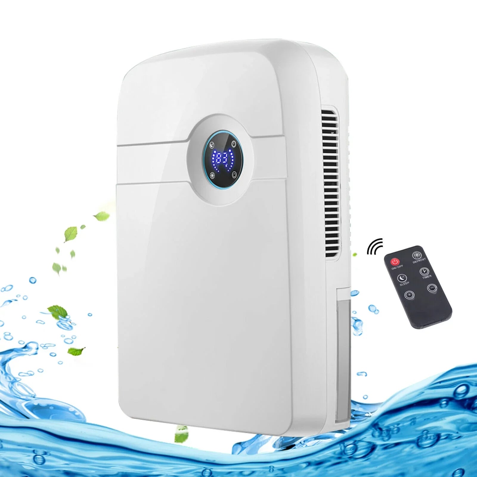 Mkyiongou Dehumidifier Remote Control 2.5L Water Tank Moisture Damp Removal Machine 42W