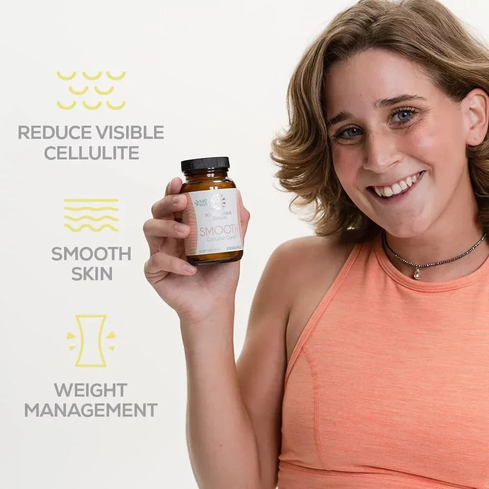 Sunwarrior Vegan Smooth Cellulite Care | Skin Care Supplements with Hyaluronic Acid Vitamin  Capsules, 30 Ct