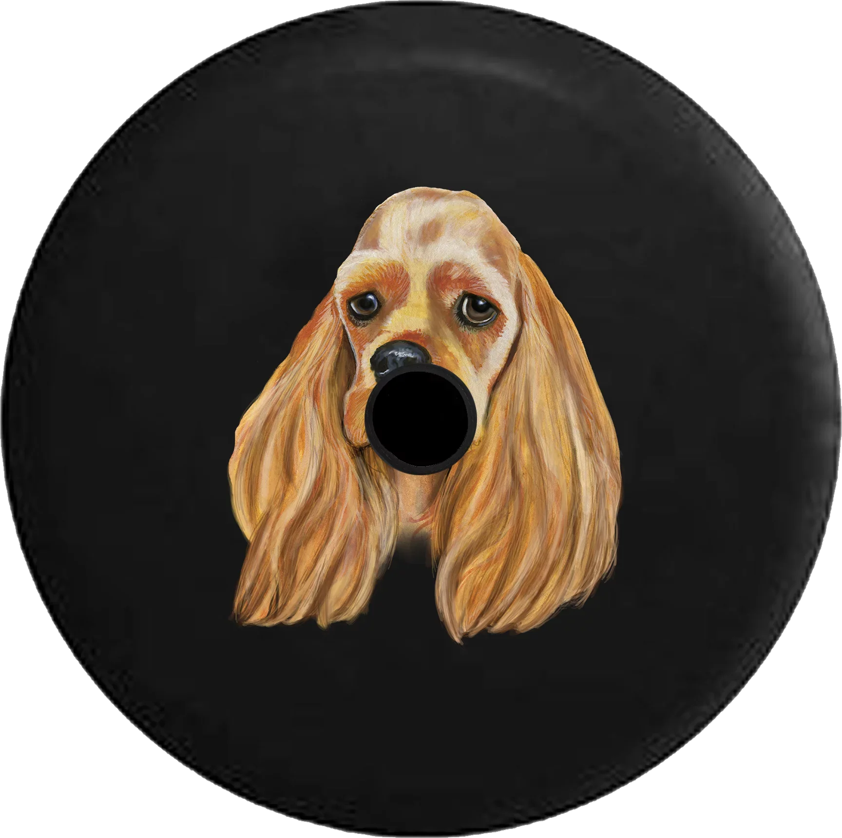 2018 2019 Wrangler  Backup Camera Spaniel Dog Lover Adopt Rescue Spare Tire Cover for Jeep  33 Inch