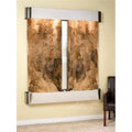 Adagio  Cottonwood Falls Round Stainless Steel Magnifico Travertine Wall Fountain