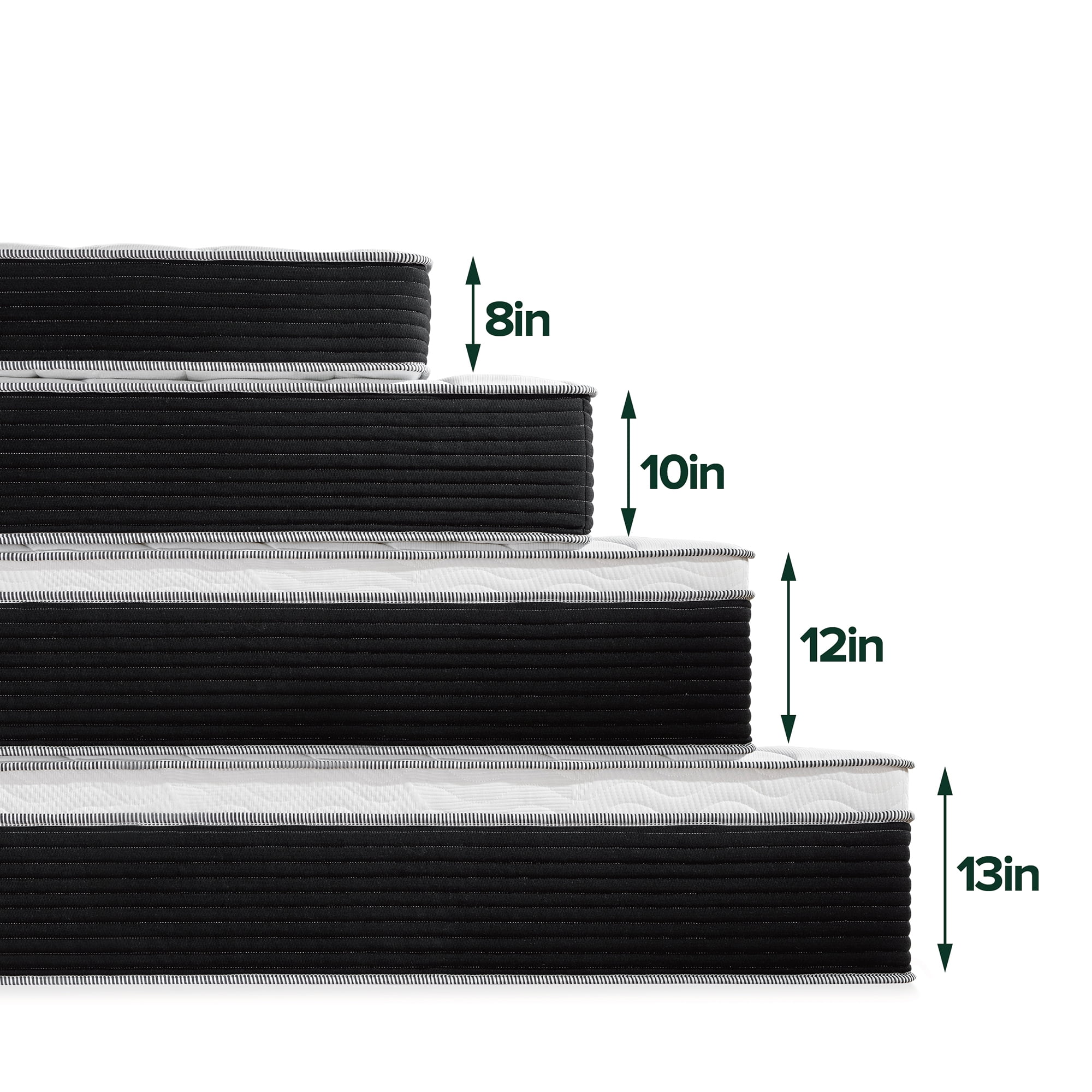 Spa Sensations by Zinus 10" Classic Pocket Spring Hybrid Mattress, Full