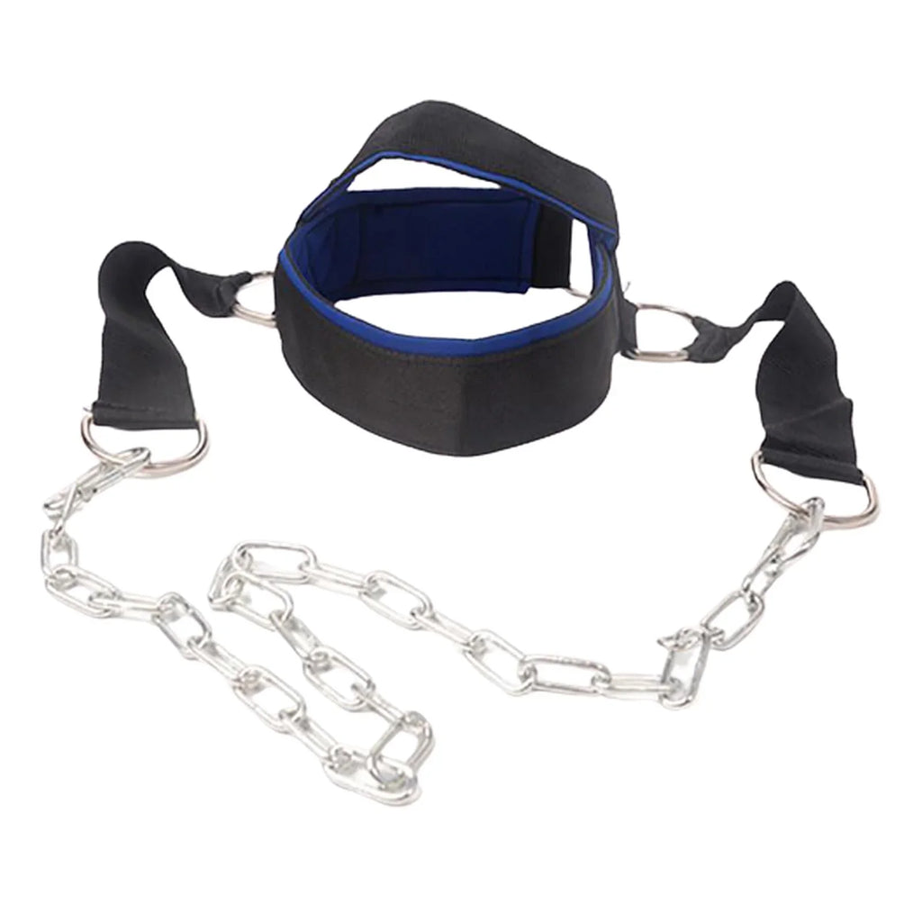 Head Harness Neck Strength Head Strap Weight Lifting Exercise Fitness Belt Workout for Boxing  Strong Neck Steel Chain Exerciser Strengthener