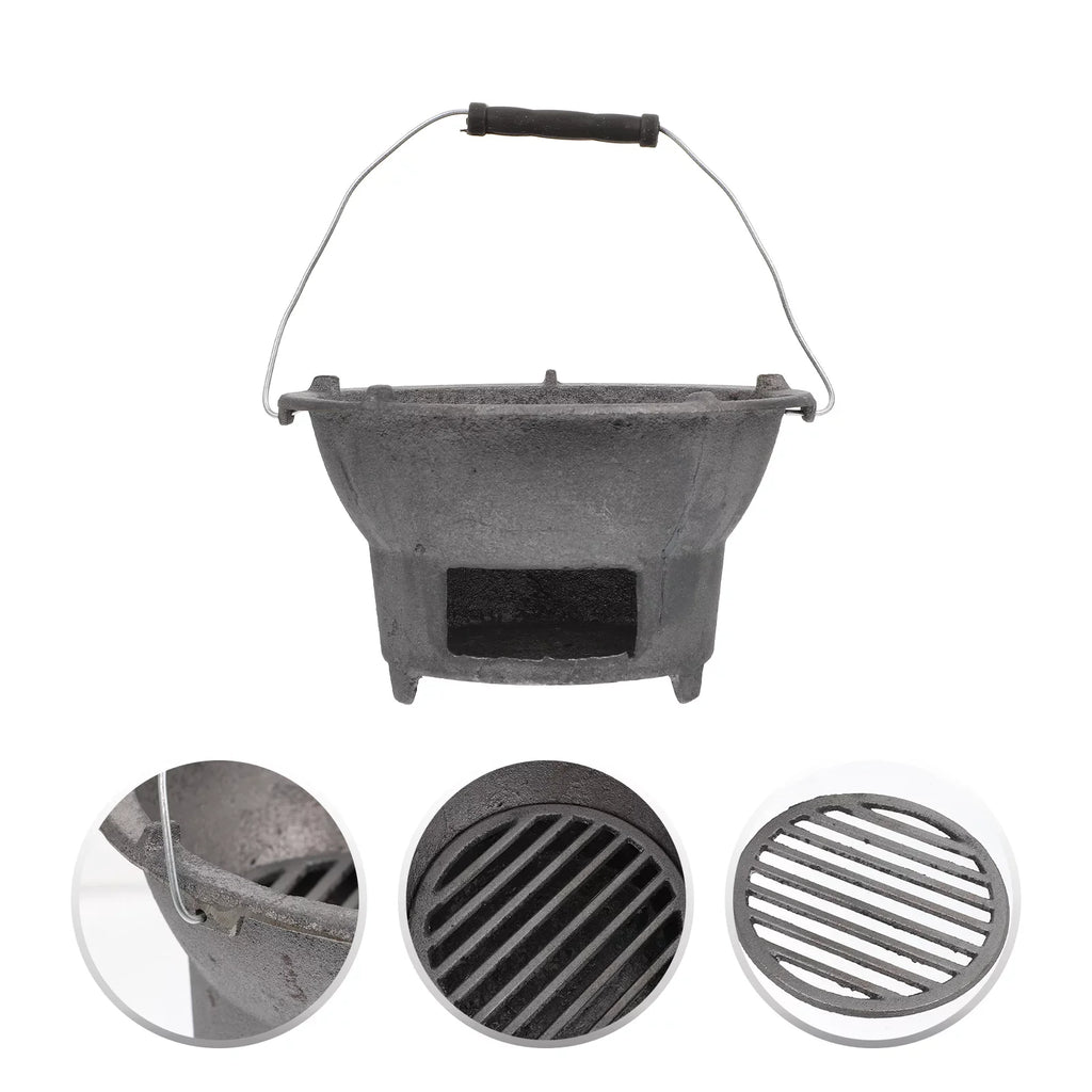 Cast Iron Barbecue Stove Outdoor  Charcoal Stove Camping Barbecue Tool