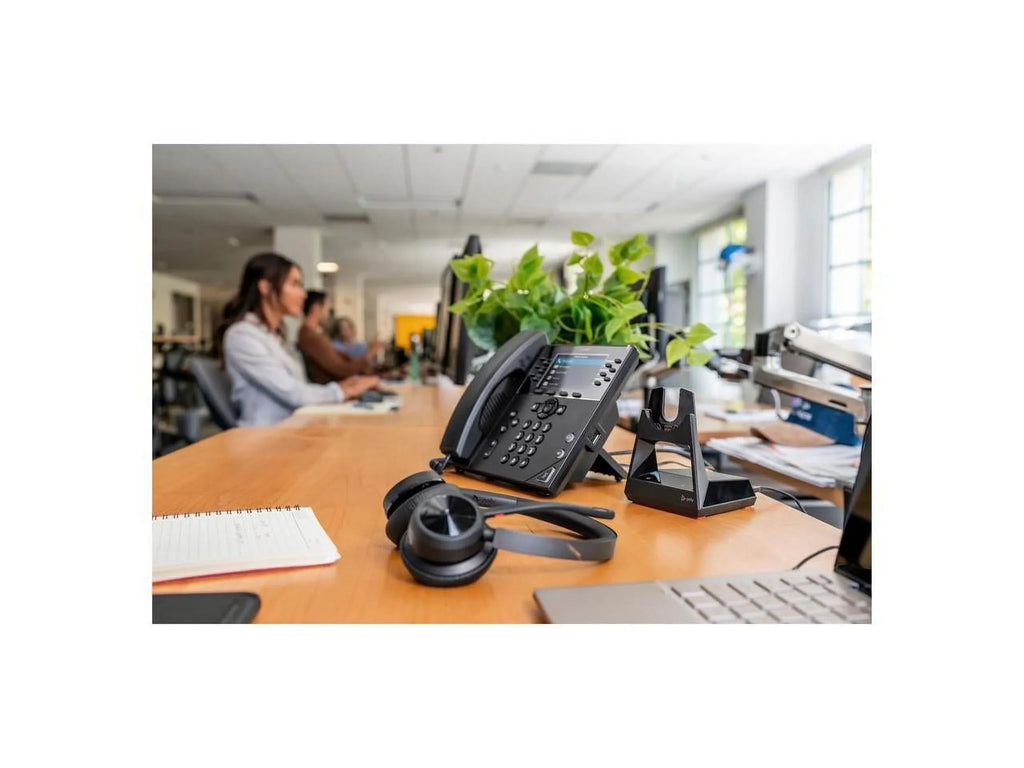 Poly Voyager 4320 - Headset - Siri, Google Assistant - Stereo, Mono -  Type ,  Type  - Wireless - Bluetooth - 300 ft - 20 Hz - 20 kHz - On-ear - Binaural - Ear-cup - 4.92 ft Cable - Ele...