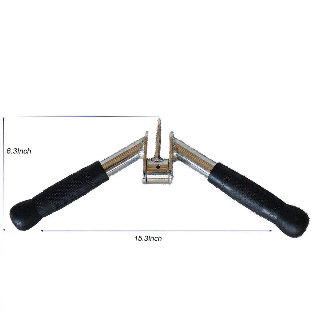 Shaped Press Down Bar, -bar Cable Machine Attachments Multi Gym Attachment Tricep Press Down Bar with Rubber Handgrips & Revolving Hanger