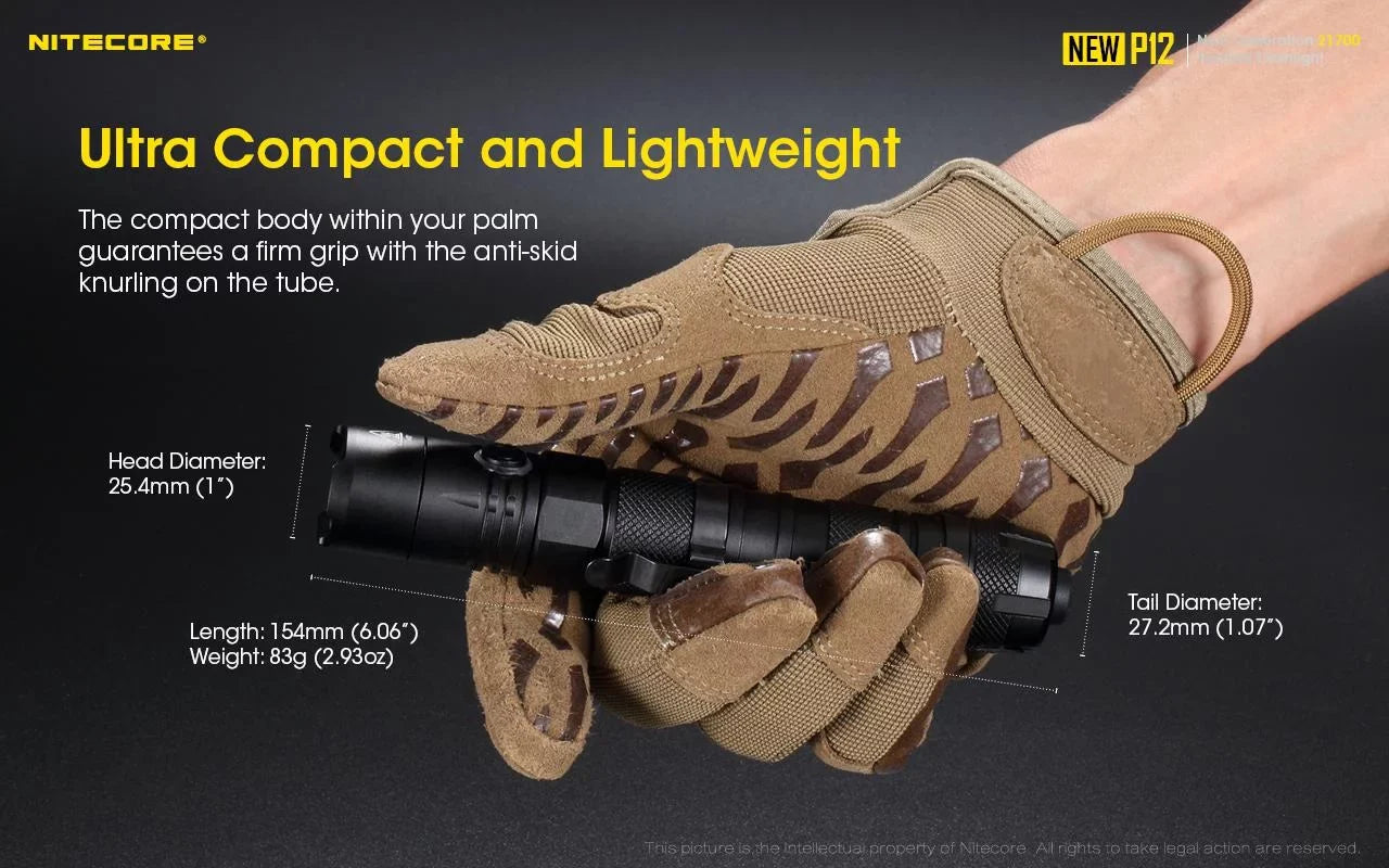 Combo: Nitecore New  Version Tactical  Flashlight -  -   - 1200 Lumens w/ Pressure Switch