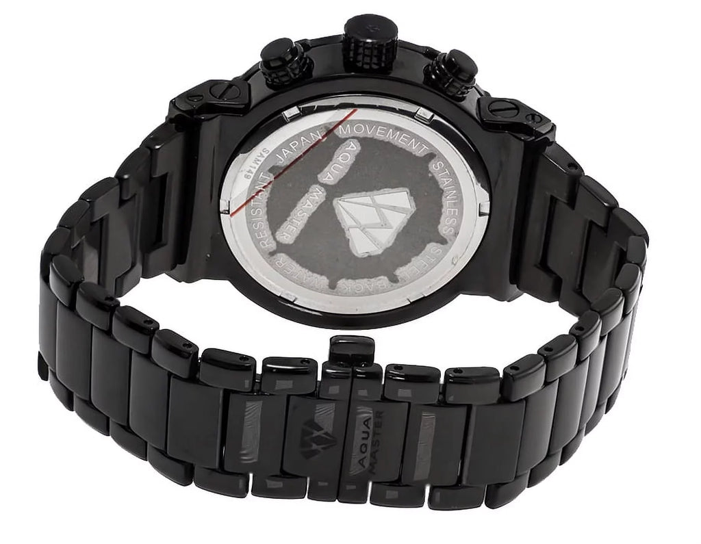 #146 Black Stainless Steel Genuine Diamond Watch 0.25 Ct